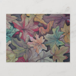 Herbstblatt Postkarte
