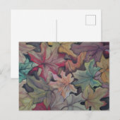 Herbstblatt Postkarte (Vorne/Hinten)