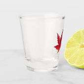 Herbstblatt Rot Schnapsglas (Links)