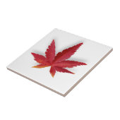 Herbstblatt Roter Single Fliese (Seite)
