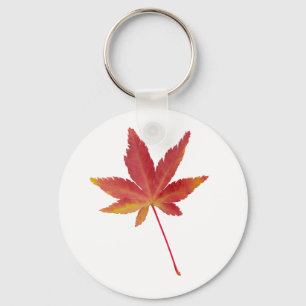 Herbstblatt Roter Single Schlüsselanhänger