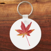 Herbstblatt Roter Single Schlüsselanhänger (Vorderseite)