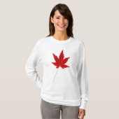 Herbstblatt Roter Single T-Shirt (Vorne ganz)