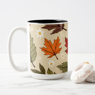 Herbstblatt-Tasse Zweifarbige Tasse