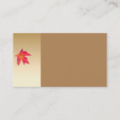 Herbstblatt-Visitenkartenvorlage Foto Art Visitenkarte (Rückseite)