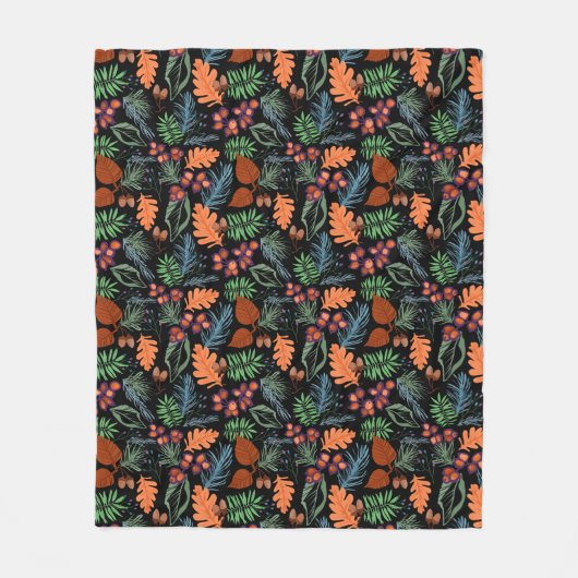 Herbstblattdecke Fleecedecke (Vorderseite)