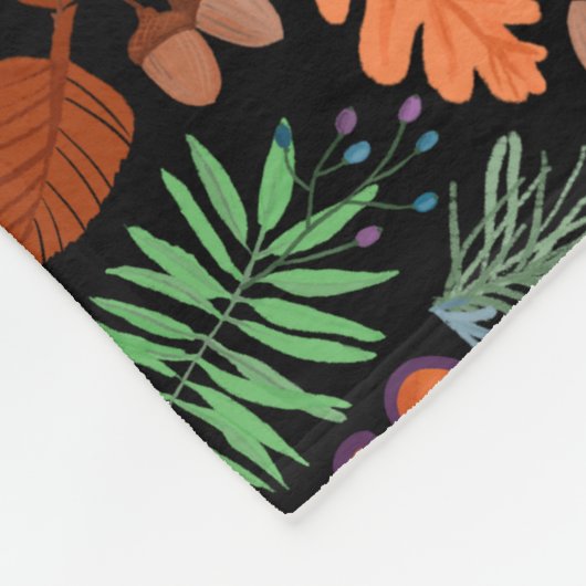 Herbstblattdecke Fleecedecke (Ecke)