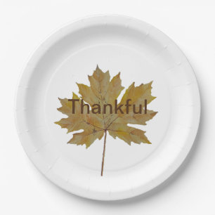 Herbstblattdonnerfarben Pappteller