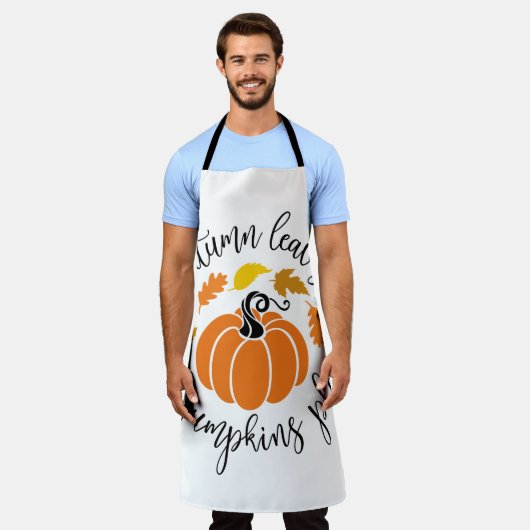 Herbstblätter [2 Kürbis] Schürze (Getragen)