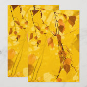Herbstblätter 3 dankeskarte (Vorne/Hinten)