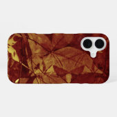 Herbstblätter Abstrakte Ockertöne iPhone 16 Hülle (Rückseite (Horizontal))