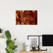 Herbstblätter Abstrakte Ockertöne Poster (Heimbüro)