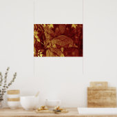 Herbstblätter Abstrakte Ockertöne Poster (Küche)