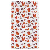 Herbstblätter, Akronen und Eichhörnchenmuster Kleine Geschenktüte (Rückseite)