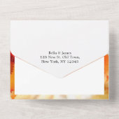 Herbstblätter Alles in einer Hochzeitseinladung All In One Einladung (Rückseite)