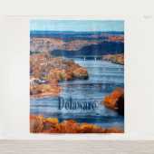 Herbstblätter am Delaware River Wandteppich (Vorderseite)
