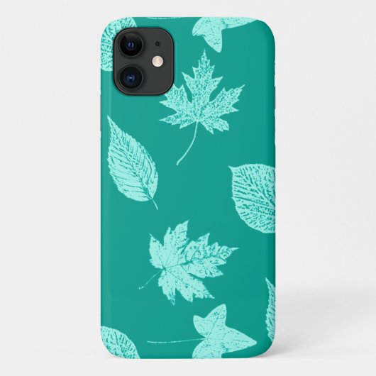 Herbstblätter - Aqua und Türkis Case-Mate iPhone Hülle (Rückseite)