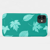 Herbstblätter - Aqua und Türkis Case-Mate iPhone Hülle (Rückseite (Horizontal))