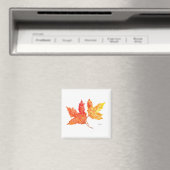 Herbstblätter, Aquarell Magnet (In Situ (Geschirrspüler))