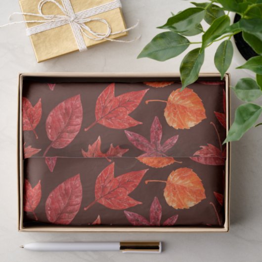 Herbstblätter, Aquarell Seidenpapier (Geschenk)