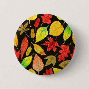 Herbstblätter, Aquarellfarbe Button