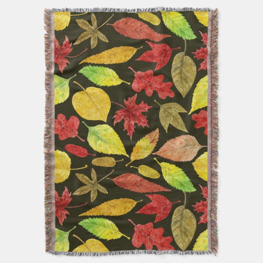 Herbstblätter, Aquarellfarbe Decke (Vorderseite Vertikal)