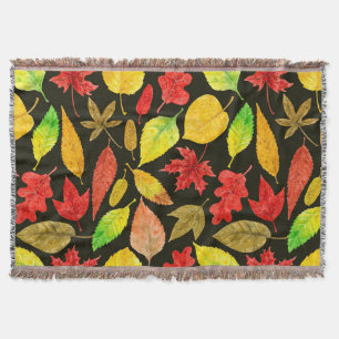 Herbstblätter, Aquarellfarbe Decke