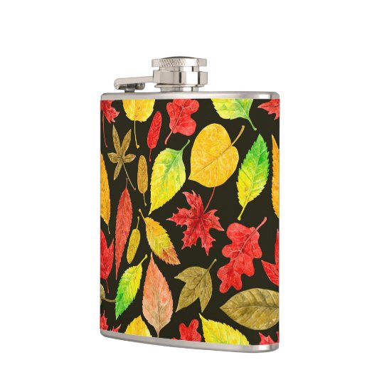 Herbstblätter, Aquarellfarbe Flachmann (Links)