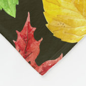 Herbstblätter, Aquarellfarbe Fleecedecke (Ecke)