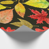 Herbstblätter, Aquarellfarbe Geschenkpapier (Ecke)