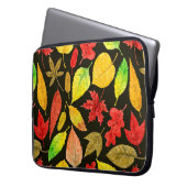 Herbstblätter, Aquarellfarbe Laptopschutzhülle (Vorderseite Links)