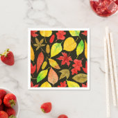 Herbstblätter, Aquarellfarbe Serviette (Beispiel)