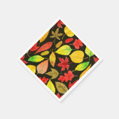 Herbstblätter, Aquarellfarbe Serviette (Ecke)