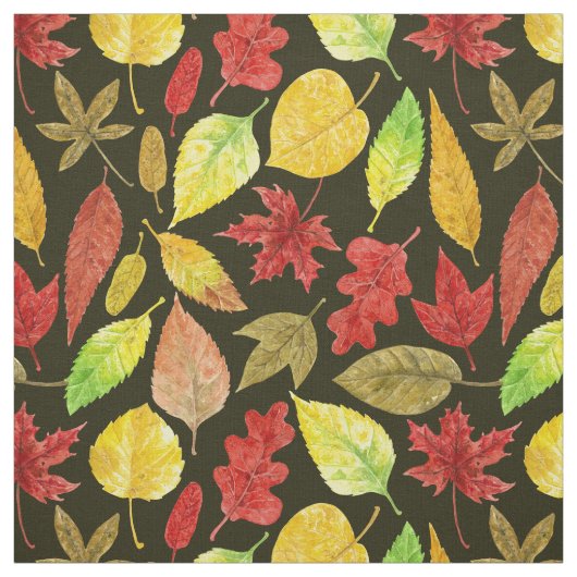 Herbstblätter, Aquarellfarbe Stoff (Muster)