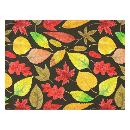 Herbstblätter, Aquarellfarbe Tischdecke (Vorderseite (Horizontal))