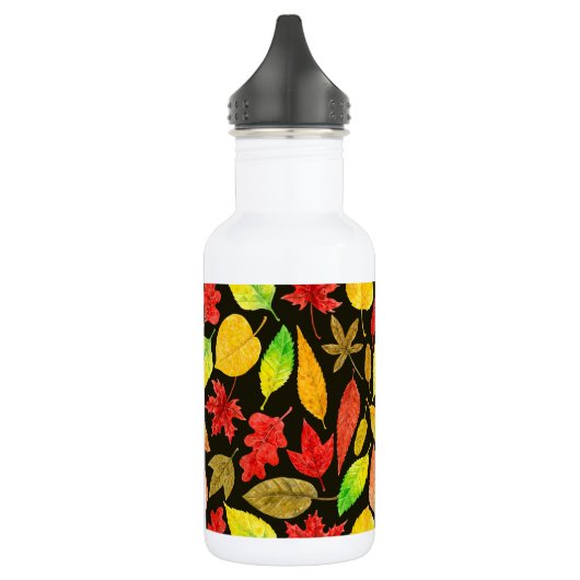 Herbstblätter, Aquarellfarbe Trinkflasche (Links)
