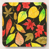 Herbstblätter, Aquarellfarbe Untersetzer (Vorderseite)