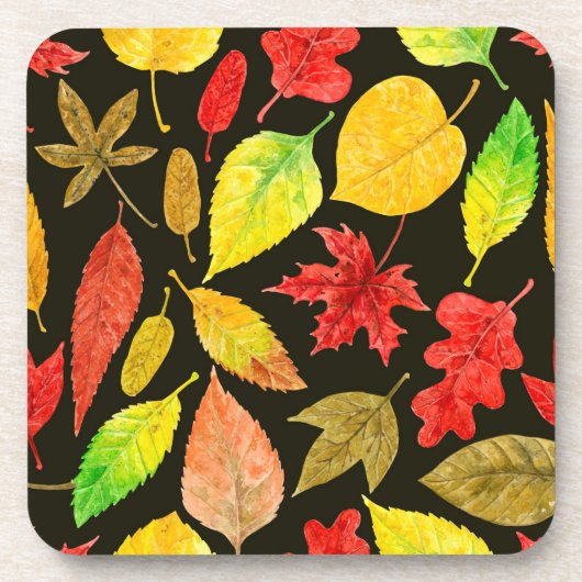 Herbstblätter, Aquarellfarbe Untersetzer (Vorderseite)
