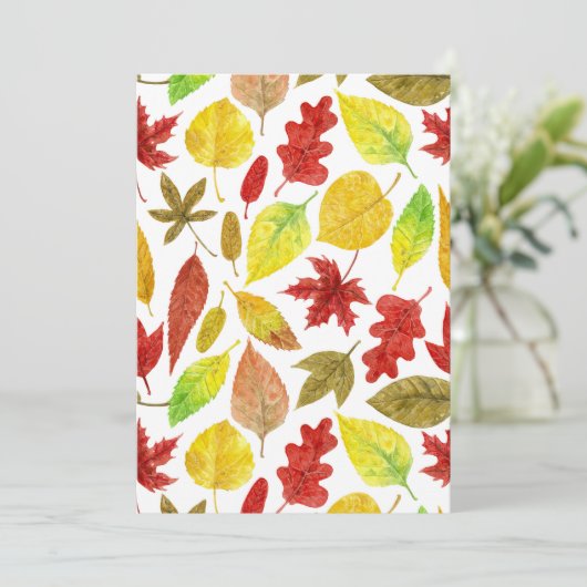 Herbstblätter, Aquarellfarbe weiß (Stehend Vorderseite)