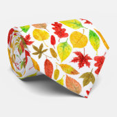 Herbstblätter, Aquarellfarbe weiß Krawatte (Gerollt)