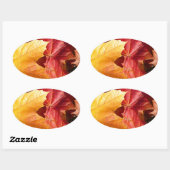 Herbstblätter - Atemberaubend! Ovaler Aufkleber (Blatt)