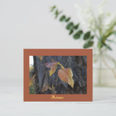 Herbstblätter auf Baum Postkarte (Stehend Vorderseite)