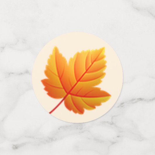 Herbstblätter auf beige Erntedank Table Confetti Konfetti (Klein Vorderseite)