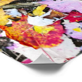 Herbstblätter auf dem Boden Poster (Ecke)