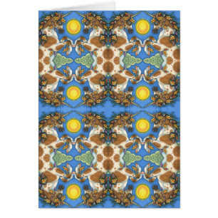 HERBSTBLÄTTER AUF EINEM UNICORN HENGST, PFERDEKART