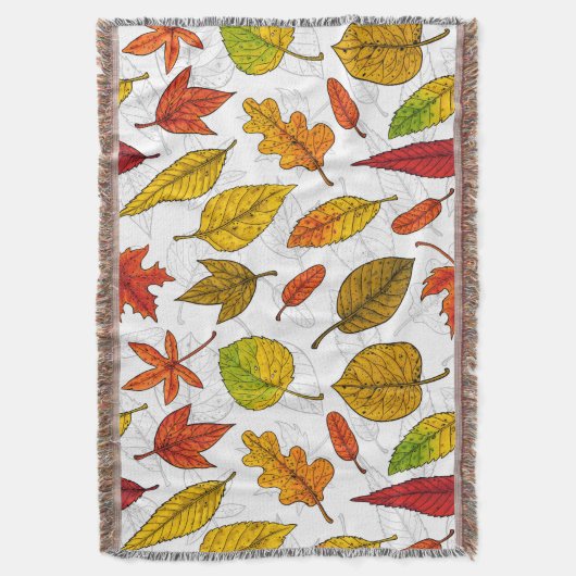 Herbstblätter auf weiß decke (Vorderseite Vertikal)