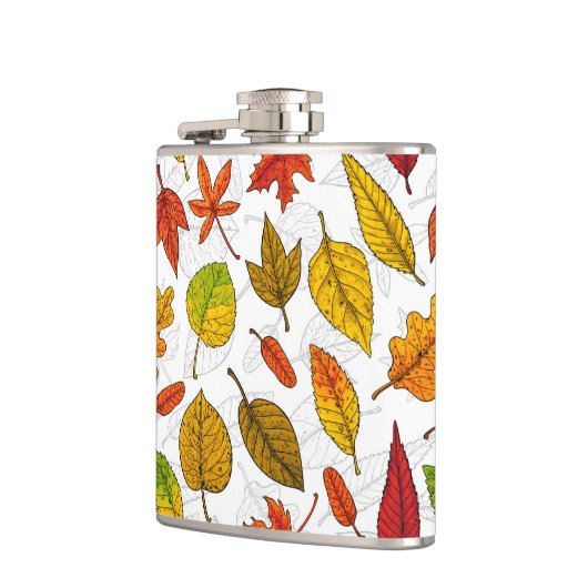 Herbstblätter auf weiß flachmann (Links)