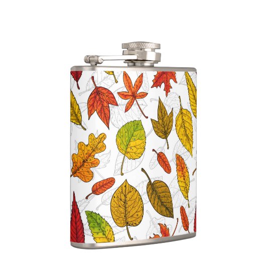 Herbstblätter auf weiß flachmann (Rechts)