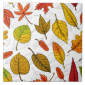 Herbstblätter auf weiß fliese (Vorderseite)