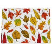 Herbstblätter auf weiß große geschenktüte (Vorderseite)